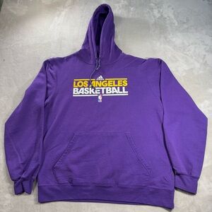 Los Angeles Lakers NBA Adidas Hoodie Purple Men's Sz L